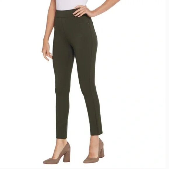 SPANX Pants - Spanx The Perfect Pant Ankle Backseam Skinny In Olive Green Size L